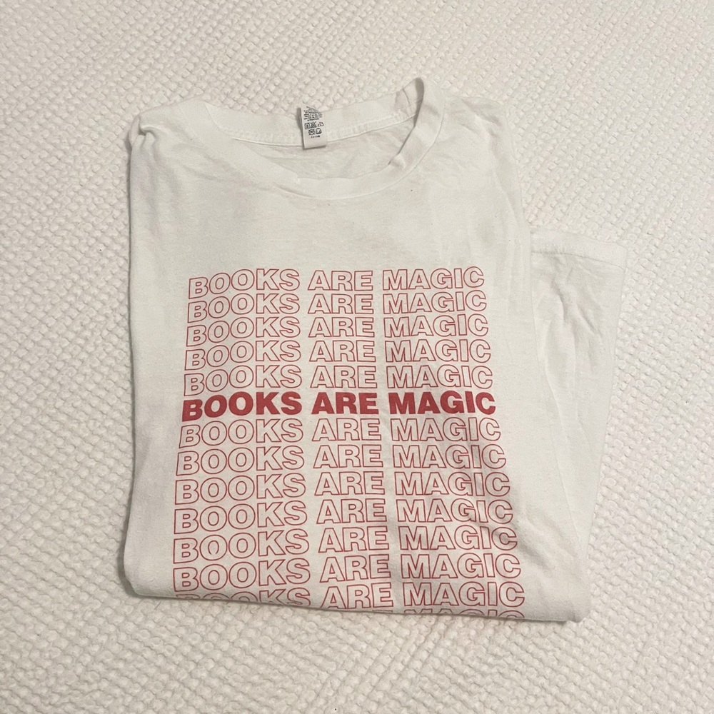 Books Are Magic Bookstore Short Sleeve Tee Shirt “Thank You” Design